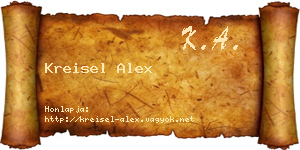 Kreisel Alex névjegykártya