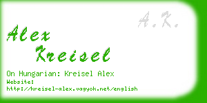 alex kreisel business card